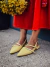 Imagem do Bela - Sapatilha Feminina Bico Fino Slingback Amarela