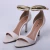 Francis - Sandália Feminina Salto Alto Bico Folha Off-White