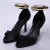 Francis - Sandália Feminina Salto Alto Bico Folha Preto - comprar online