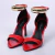 Francis - Sandália Feminina Verniz Salto Alto Bico Folha Vermelho - comprar online
