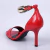 Francis - Sandália Feminina Verniz Salto Alto Bico Folha Vermelho - Not-Me Shoes - Fábrica Própria de Calçados Femininos