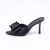 Itália - Mule Feminino Aplicação Em Laço Bico Fino Preto na internet