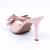 Itália - Mule Feminino Aplicação Em Laço Bico Fino Rosa - Not-Me Shoes - Fábrica Própria de Calçados Femininos