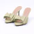 Itália - Mule Feminino Aplicação Em Laço Bico Fino Verde - comprar online