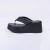 Jenna - Tamanco Feminino Plataforma Tira De Dedo Preto - comprar online