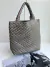 Jennie - Bolsa Woven Bag Trançada Prata Velho