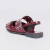 Juju - Mule Slingback Feminino Fivela Bico Fino Vermelho Marsala na internet