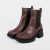 Juli - Coturno Feminino Chelsea Tratorado Cano Curto Cacau - comprar online