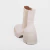 Juli - Coturno Feminino Chelsea Tratorado Cano Curto Off-White - Not-Me Shoes - Fábrica Própria de Calçados Femininos