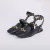 Justine - Mule Feminino Bico Quadrado Aplicações Fivela Preto - comprar online