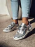Lana - Tênis Feminino Velcro Prata - Not-Me Shoes - Fábrica Própria de Calçados Femininos