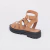 Lila - Sandália Feminina Tratorada Brilho Aplicação Nude - Not-Me Shoes - Fábrica Própria de Calçados Femininos