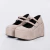 Lolita - Sapato Feminino Plataforma Camurça Bico Redondo Cinza - comprar online