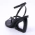 Londres - Sandália Feminina Três Tiras Salto Geométrico Preto - Not-Me Shoes - Fábrica Própria de Calçados Femininos