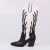 Luna - Bota Feminina Texana Country Bico Fino Preto/Off-white na internet