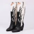 Luna - Bota Feminina Texana Country Bico Fino Preto/Off-white - comprar online