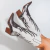 Luna - Bota Feminina Texana Country Bico Fino Prata Velho/Off-White - loja online