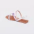 Maísa - Sandália Feminina Rasteira Bico Quadrado Tira Lilás - Not-Me Shoes - Fábrica Própria de Calçados Femininos