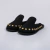 Mavi - Clog Feminino Tachas Douradas Camurça Preto - comprar online