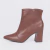 Melissa - Bota Feminina Bico Fino Cano Curto Salto Grosso Marrom - comprar online
