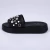 Miami - Flatform Feminina Tela Aplicação Preta - comprar online