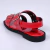 Mila - Sandália Not-me Rasteira Vermelha - Not-Me Shoes - Fábrica Própria de Calçados Femininos