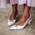 Imagem do Milano - Scarpin Feminino Bico Fino Aplicação Slingback Branco