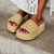 Mônaco - Chinelo Feminino Flatform Com Aplicação Palha - comprar online