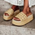 Mônaco - Chinelo Feminino Flatform Com Aplicação Palha - loja online