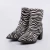 Montana - Bota Feminina Salto Bloco Cano Curto de Zíper Zebra - comprar online