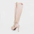 Morgana - Bota Feminina Bico Fino Salto Alto Aplicação Nude - Not-Me Shoes - Fábrica Própria de Calçados Femininos