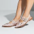 Nanda - Slingback Feminina Bico Fino Aplicação Fivela Rosa