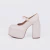 Nara - Sandália Feminina Plataforma Salto Alto Off-White - comprar online