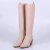Nati - Bota Feminina Texana Cano Longo Bico Fino Salto Grosso Amêndoa - comprar online