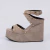 Nolita - Tamanco Feminino com Fivela de Camurça Cinza - Not-Me Shoes - Fábrica Própria de Calçados Femininos
