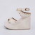 Nolita - Tamanco Feminino com Fivela de Camurça Off-White - Not-Me Shoes - Fábrica Própria de Calçados Femininos