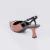 Pérola - Scarpin Slingback Bico Fino Salto Baixo Preto/Nude - Not-Me Shoes - Fábrica Própria de Calçados Femininos