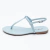 Sun - Sandália Rasteira Feminina Fivela Azul Claro - Not-Me Shoes - Fábrica Própria de Calçados Femininos