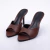 Roma - Mule Feminino Bico Fino de Tira Marrom - comprar online