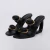 Saara - Tamanco Feminino Bico Quadrado Salto Geométrico Preto - comprar online