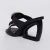 Saara - Tamanco Feminino Bico Quadrado Salto Geométrico Preto - Not-Me Shoes - Fábrica Própria de Calçados Femininos