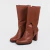 Sabrina - Bota Feminina Dobrada Salto Grosso Fivela Caramelo - comprar online