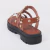 Sasha - Sandália Tratorada Feminina Tachas Aplicações Caramelo - Not-Me Shoes - Fábrica Própria de Calçados Femininos