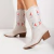 Savannah - Bota Feminina Texana Country Cano Médio Off-White - comprar online