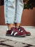 Senna - Tênis Feminino Cadarço Camurça Vermelho Marsala - loja online