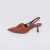 Serena - Scarpin Slingback Bico Fino Com Laço Salto Baixo Caramelo na internet