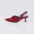 Serena - Scarpin Slingback Bico Fino Com Laço Salto Baixo Vermelho Bromélia na internet