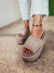 Sofi - Tamanco Flatform Feminino Velcro Cinza - Not-Me Shoes - Fábrica Própria de Calçados Femininos