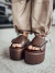 Imagem do Sofi - Tamanco Flatform Feminino Velcro Marrom