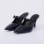 Soho - Mule Feminino Bico Fino Salto Alto Tira Central Azul - comprar online